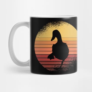 Duck Retro Vintage Sunset Distressed Mug